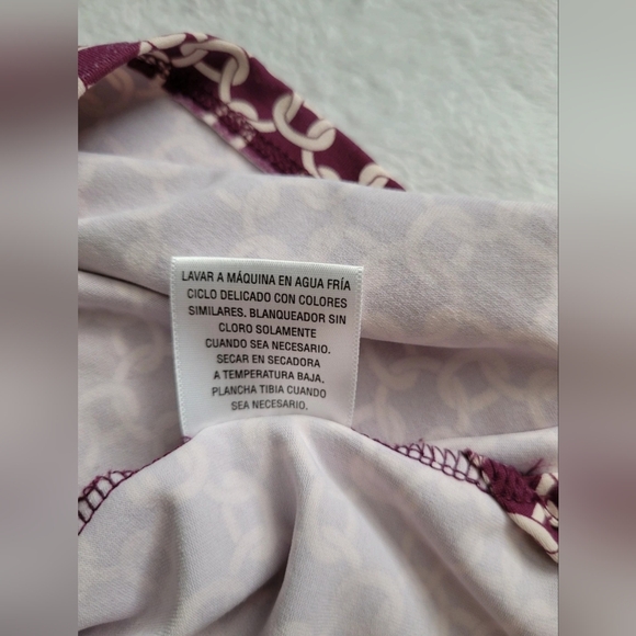 CharterClub 3/4 Sleeve Button-up Women's Blouse Burgundy Color SIZE S - Picture 9 of 15